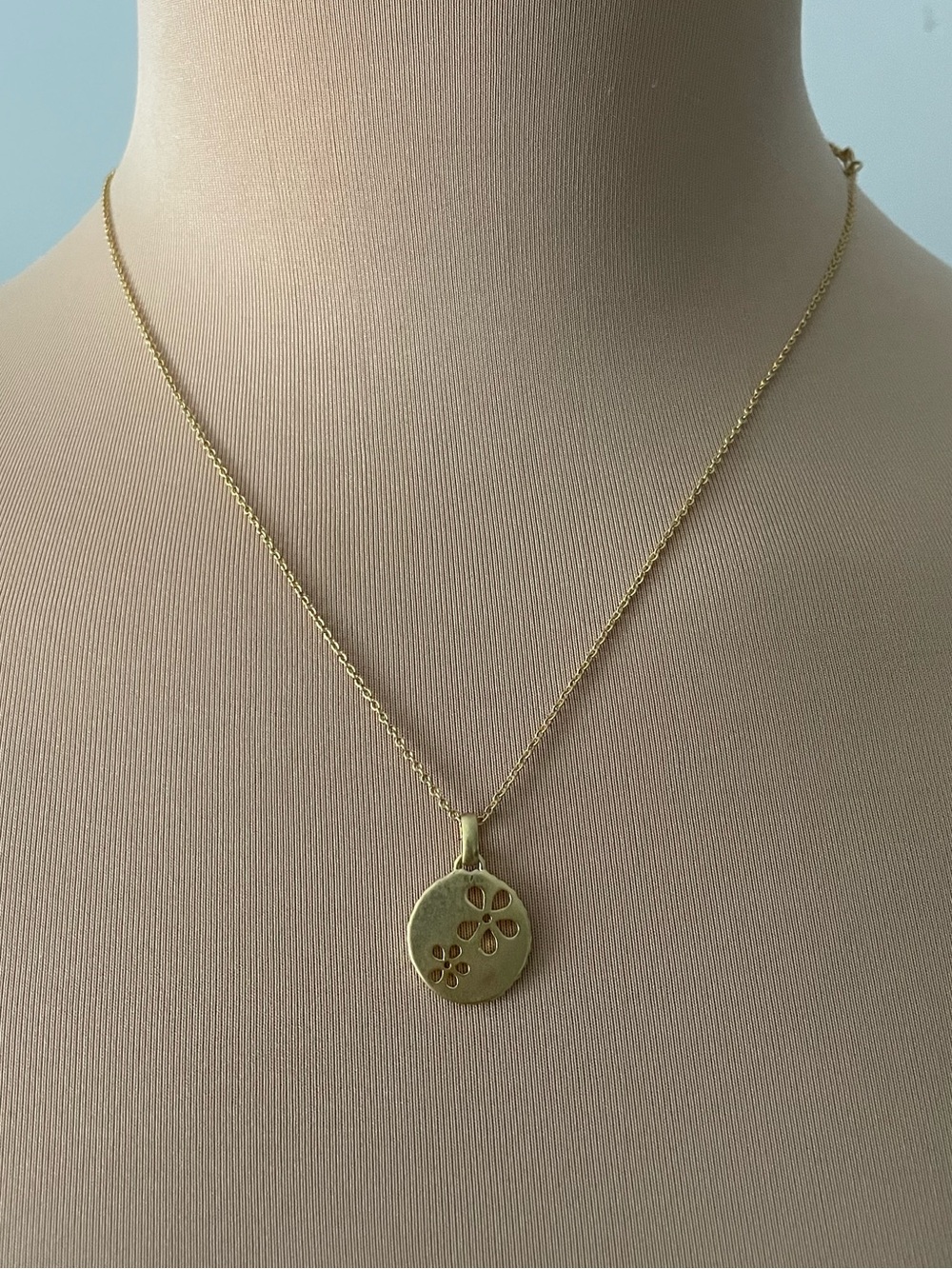 Madewell Floral Pendant Gold Necklace